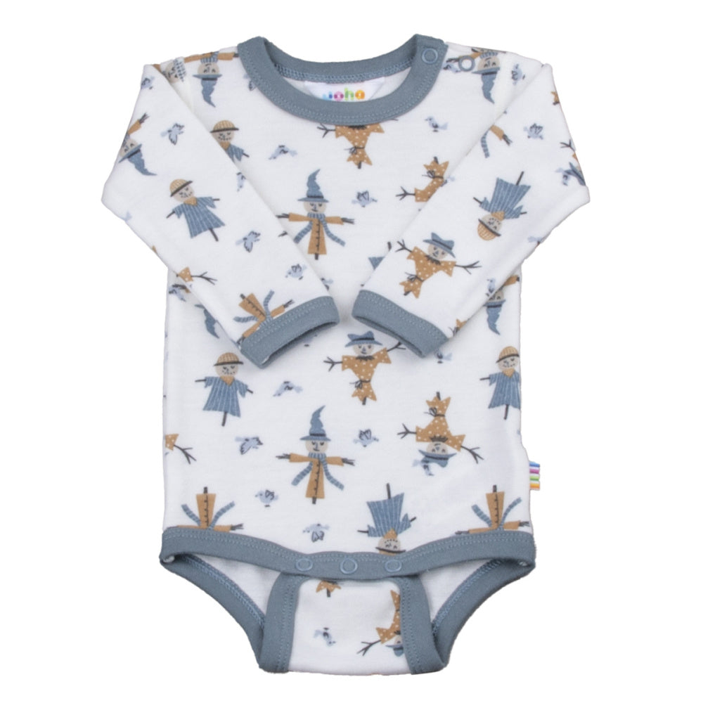 Joha - Body Ull og Bambus Scarecrow Off White/ Blue