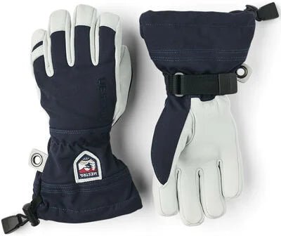 Hestra - Hansker Army Leather Heli Ski Jr Navy - Guttelus