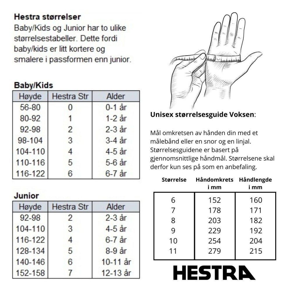 Hestra - Votter Gauntlet CZone Jr Black/ Graphite - Guttelus.no