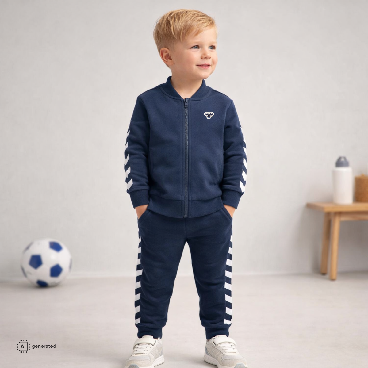 Hummel - Joggesett 2-delt Mini Reg Chevron Set Dress Blues
