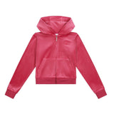 Juicy Couture - Velourjakke Tonal Zip Thru Hoodie Sangria