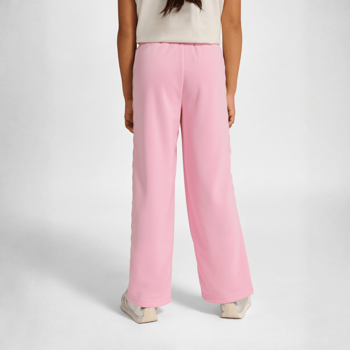 Hummel - Bukse Jr Wide Leg Poly Tape Roseate Spoonbill - Guttelus