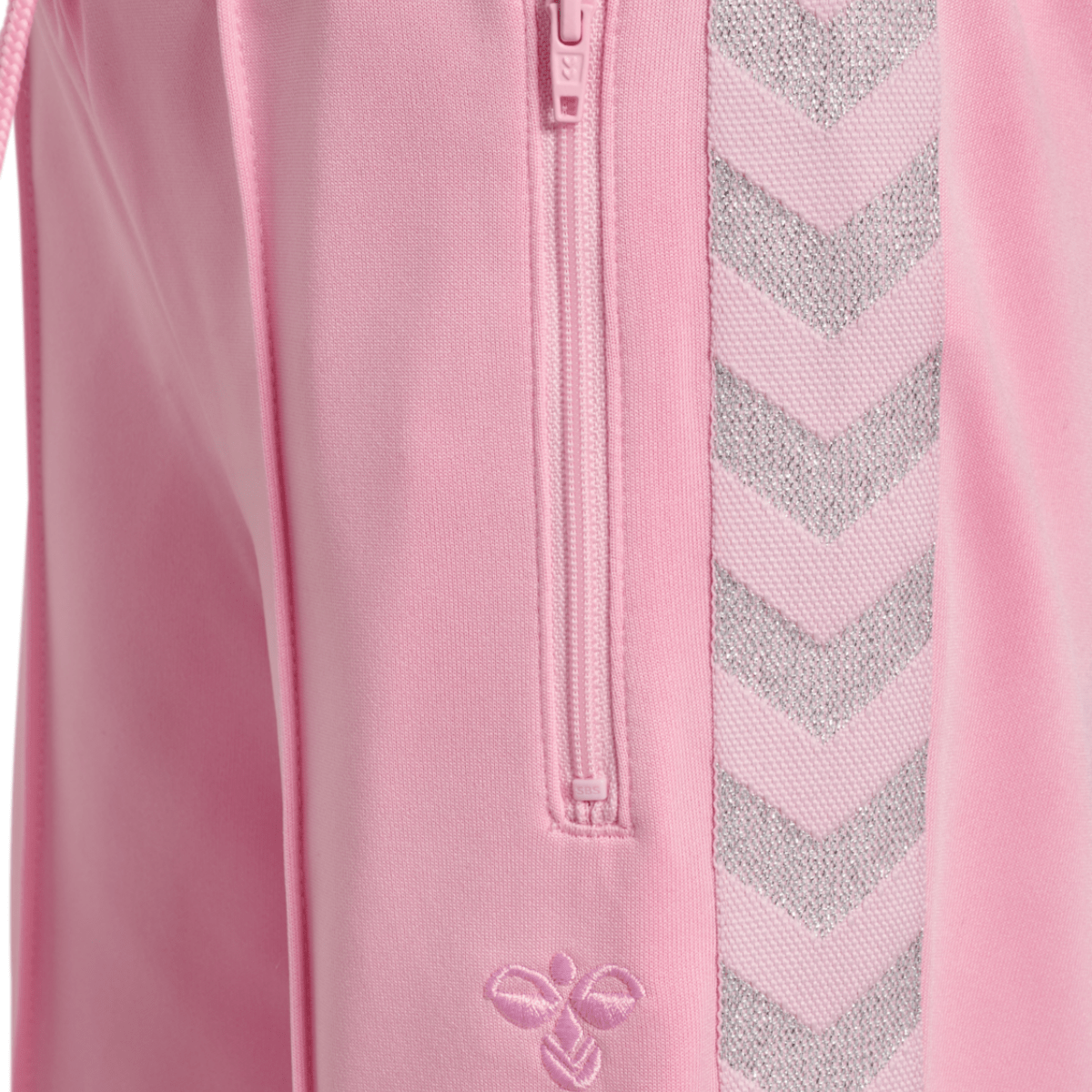 Hummel - Bukse Jr Wide Leg Poly Tape Roseate Spoonbill - Guttelus