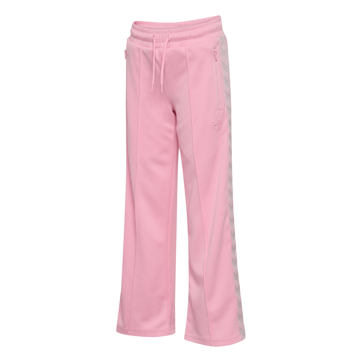 Hummel - Bukse Jr Wide Leg Poly Tape Roseate Spoonbill - Guttelus