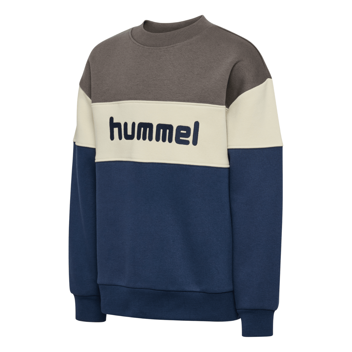 Hummel - Genser Sweat Block Dark Gull Gray - Guttelus.no