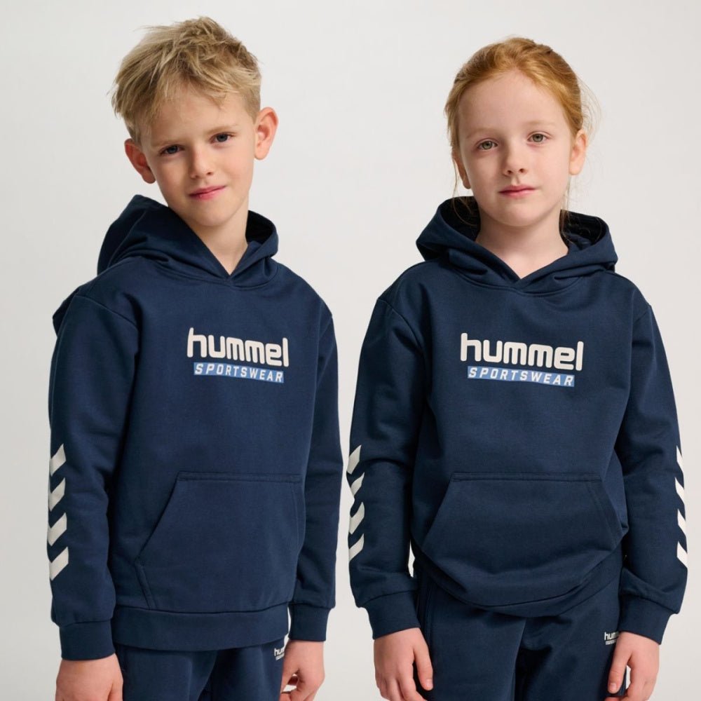 Hummel - Hettegenser Logo Hoodie Dress Blues - Guttelus