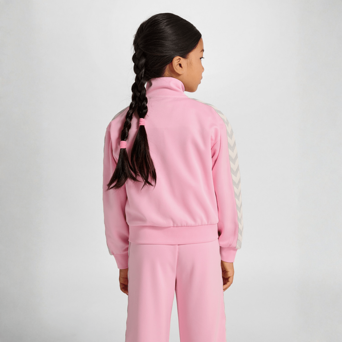 Hummel - Jakke Jr Poly Tape Zip Roseate Spoonbill - Guttelus