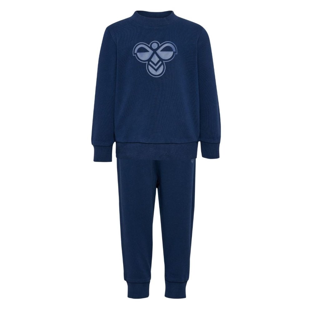 Hummel - Joggedress 2-delt Mini Jersey Crewsuit Bee Dress Blues - Guttelus
