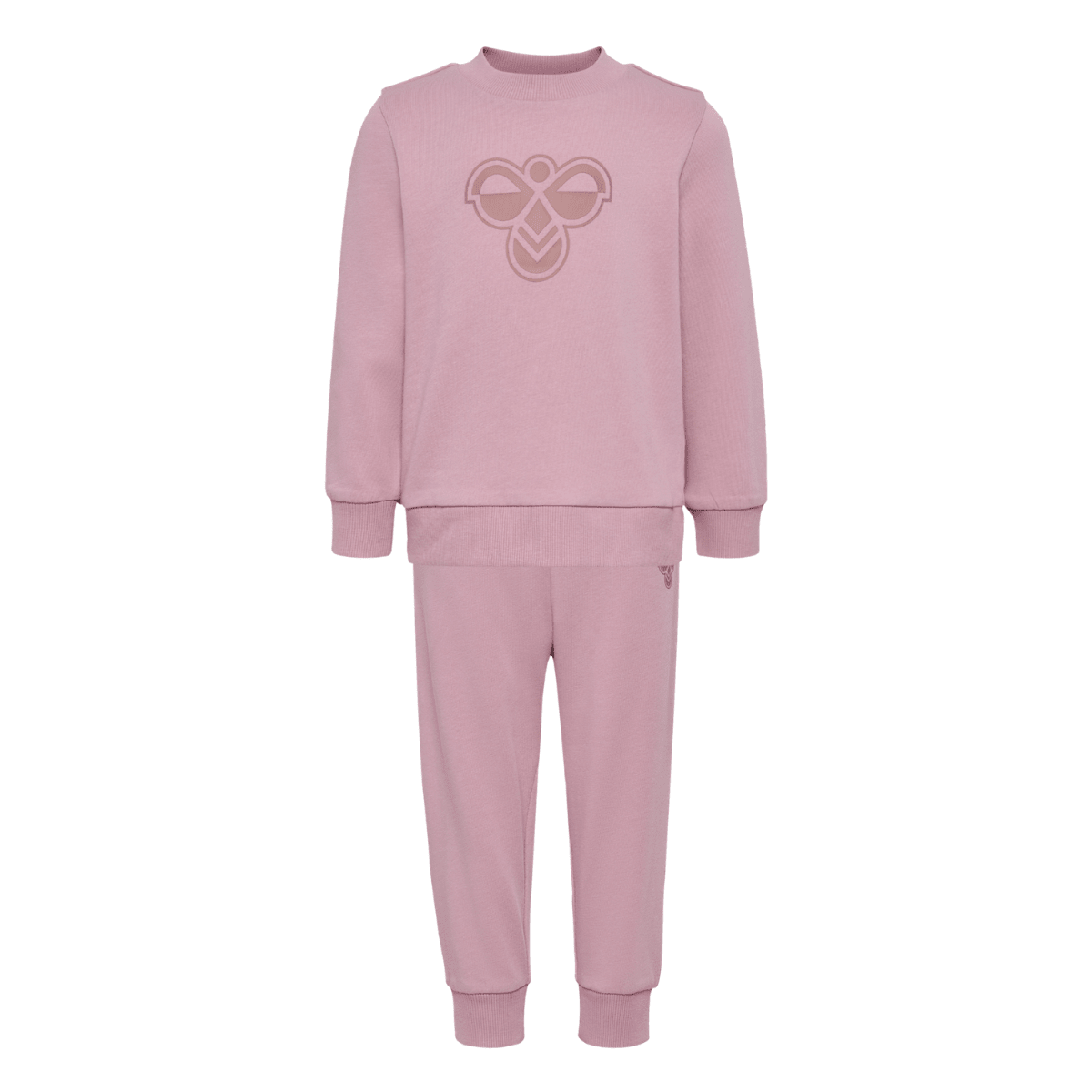 Hummel - Joggedress Mini Jersey Crewsuit Bee Mauve Shadow - Guttelus.no