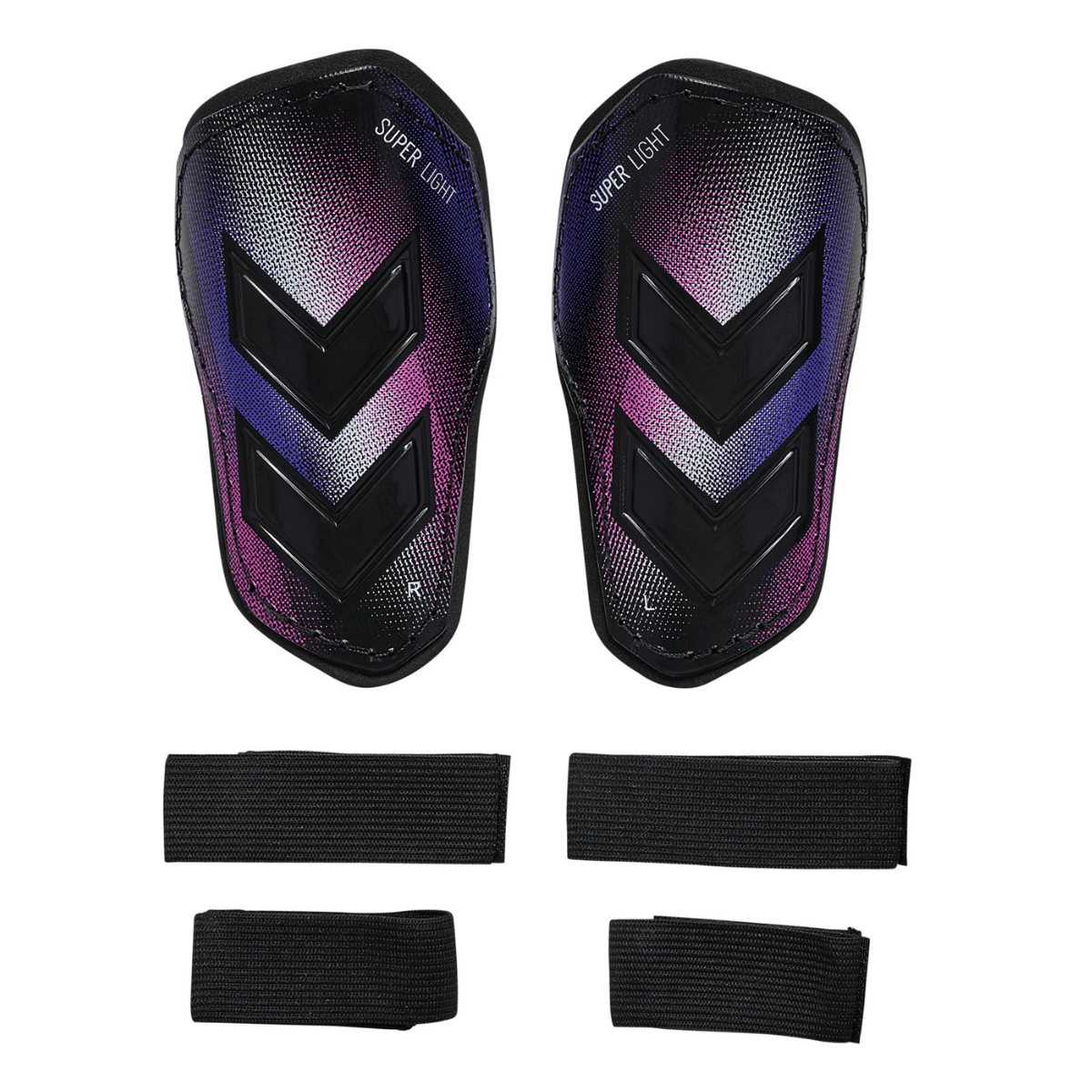 Hummel - Leggskinner Shin Guards Black/ Blue/ Pink - Guttelus.no