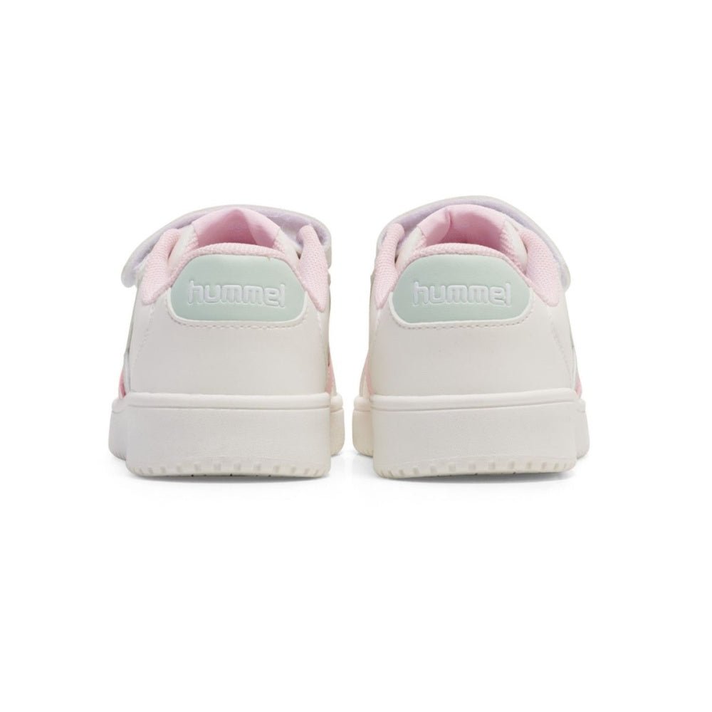 Hummel - Sneaker Derby Court Jr White/ Pink - Guttelus.no