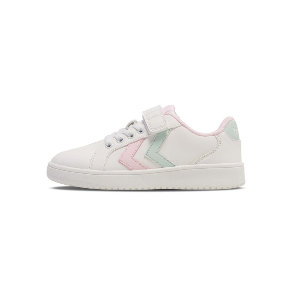 Hummel - Sneaker Derby Court Jr White/ Pink - Guttelus.no