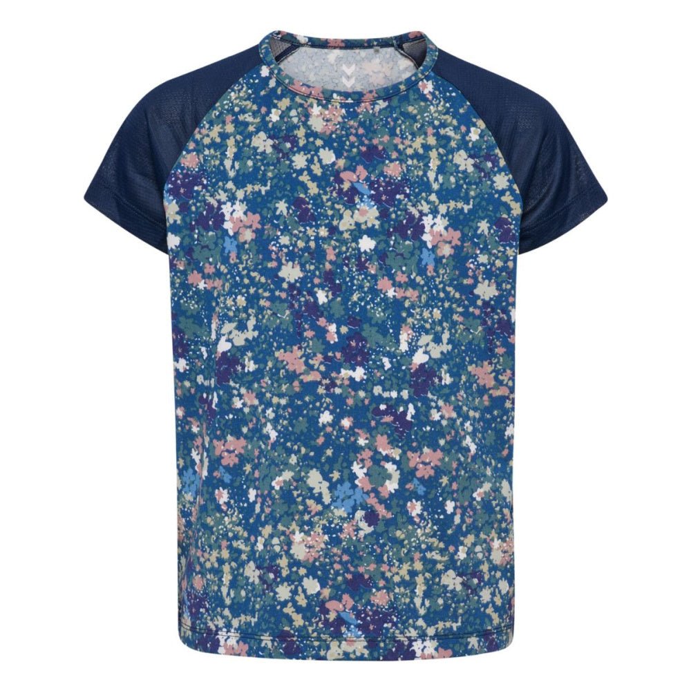 Hummel - Treningstopp T-skjorte Mix Dress Blues/ Riverside - Guttelus