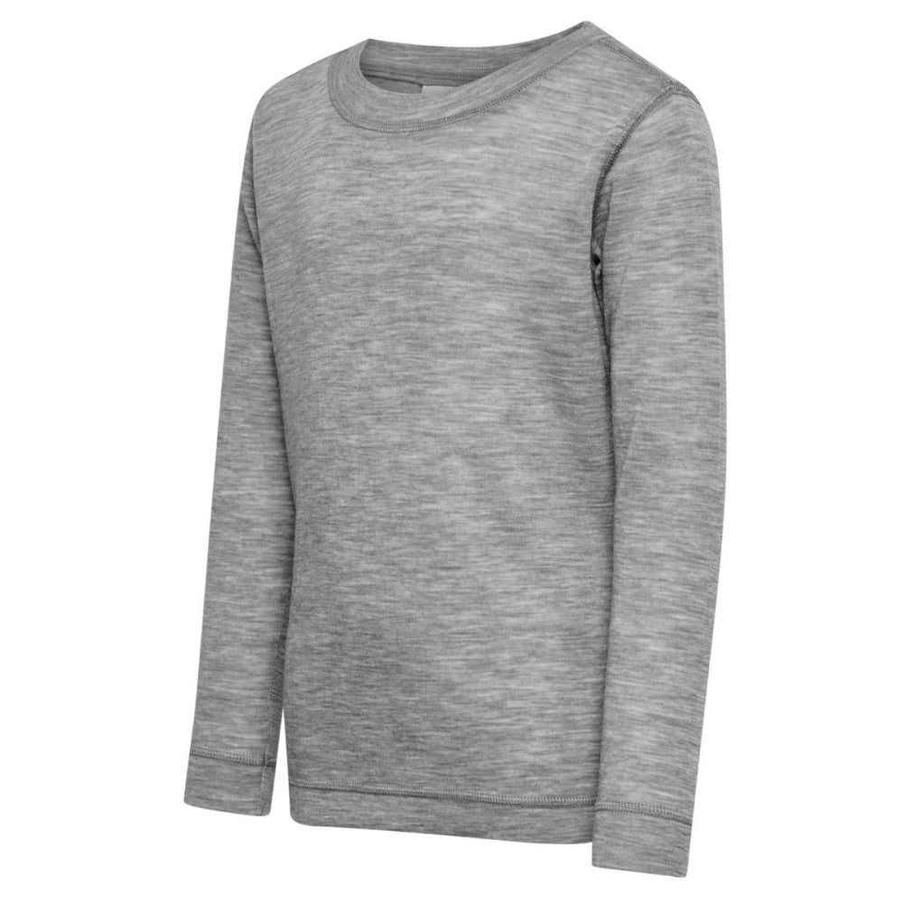 Hummel - Trøye i Ull Grey Melange - Guttelus.no