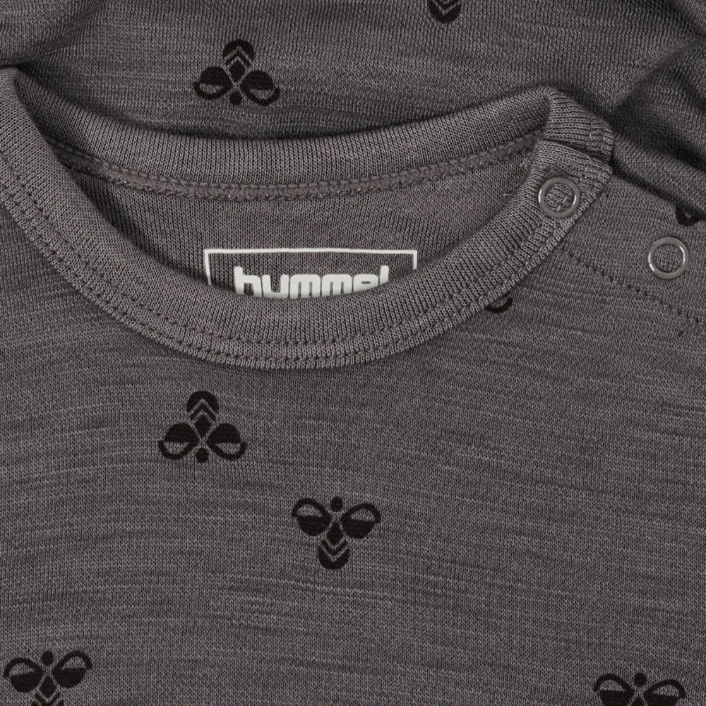 Hummel - Ullbody Ull og Bambus Grey Melange - Guttelus.no