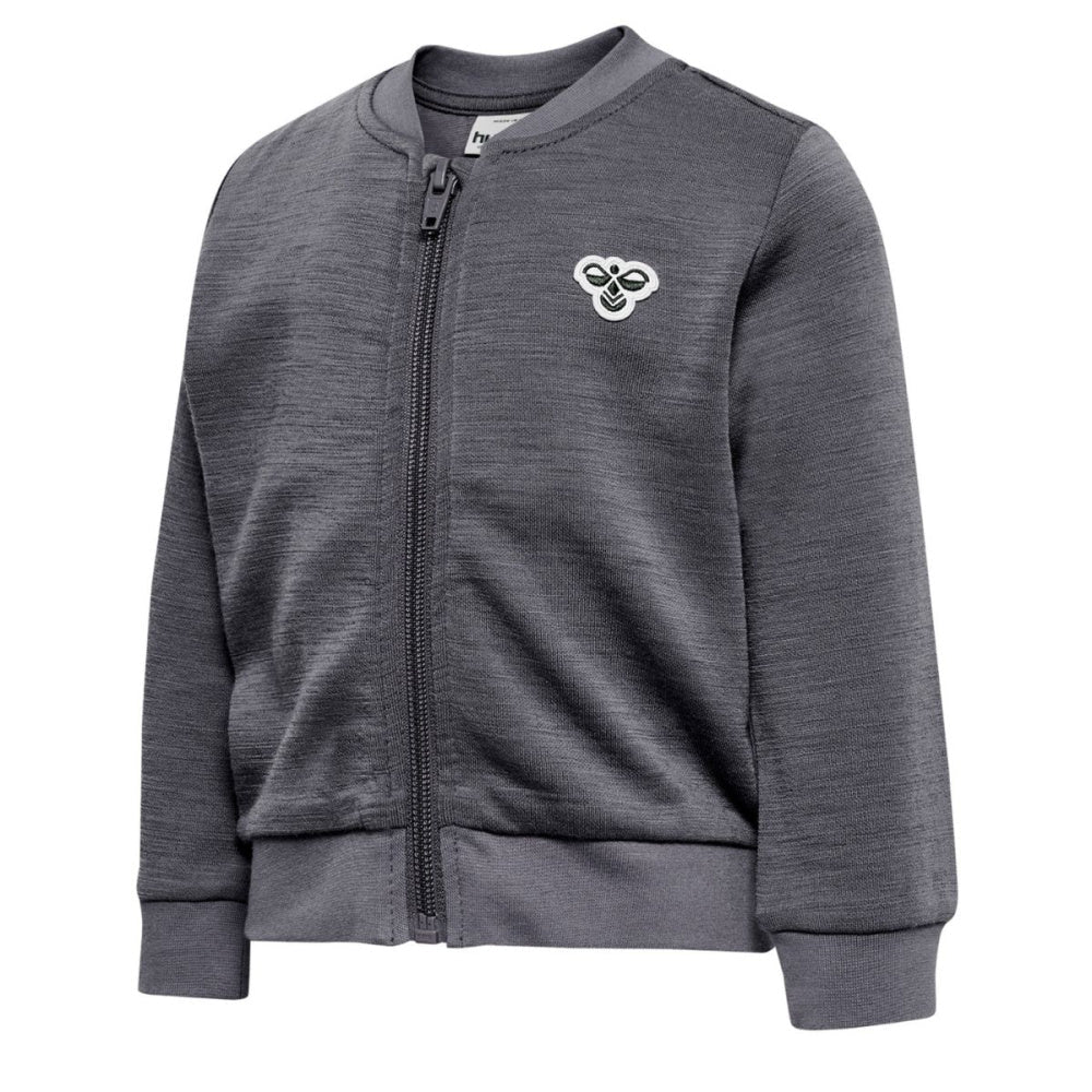 Hummel - Ulljakke Zip Ull og Bomull Grey Melange - Guttelus.no