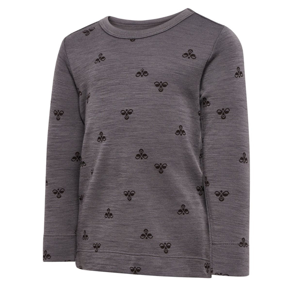 Hummel - Ulltrøye Ull og Bambus Charcoal Gray - Guttelus.no