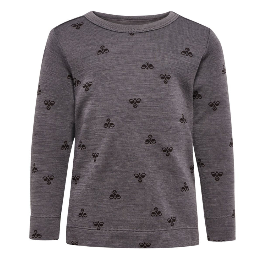 Hummel - Ulltrøye Ull og Bambus Charcoal Gray - Guttelus.no