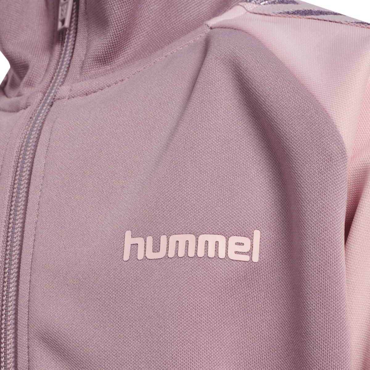 Hummel - Zip-jakke Poly Tape Sea Fog - Guttelus.no