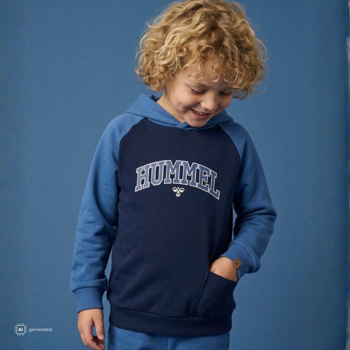 Hummel - Hettegenser Logo Essen Dutch Blue