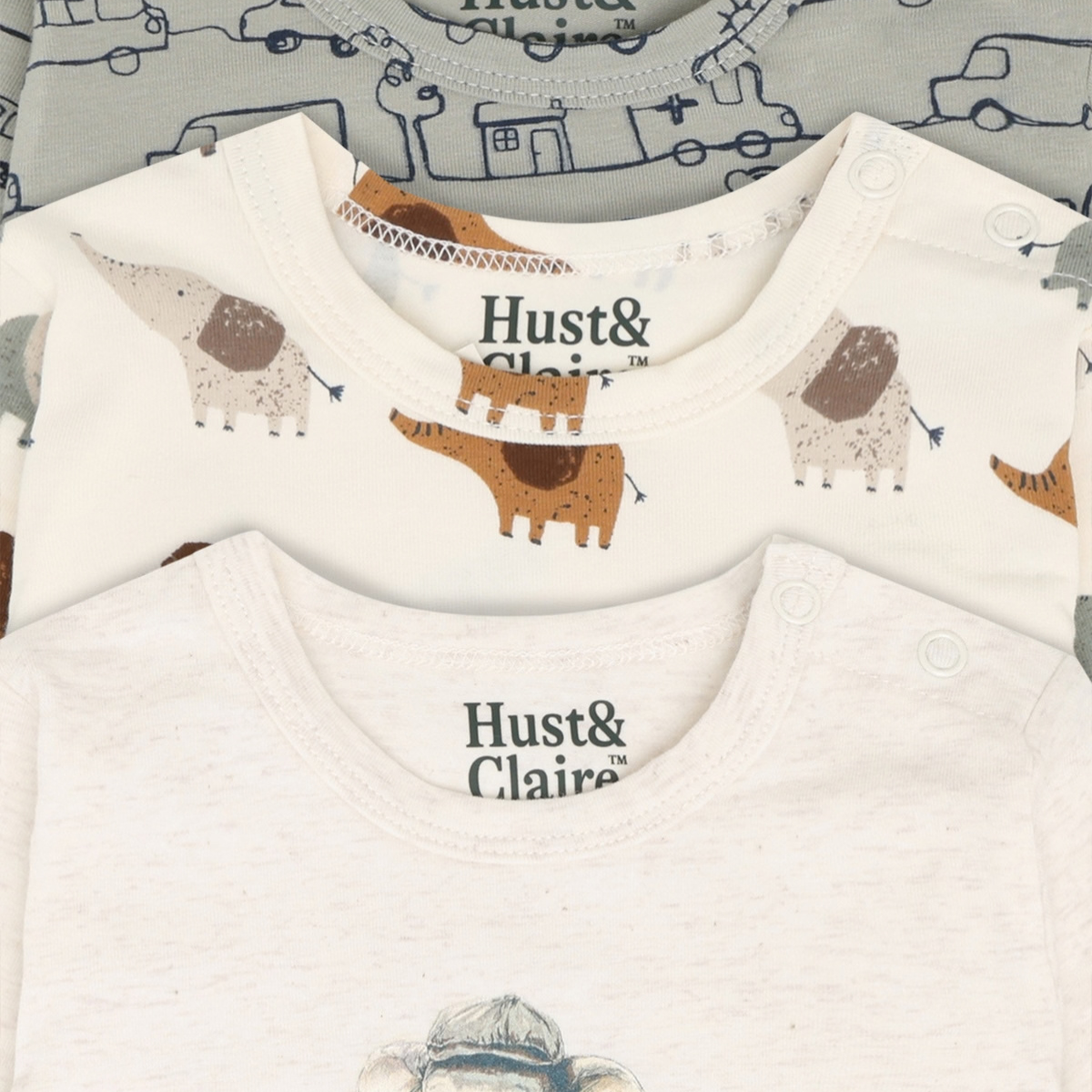 Hust and Claire - Body 3-pk Bertram Elephant Wheat Melange