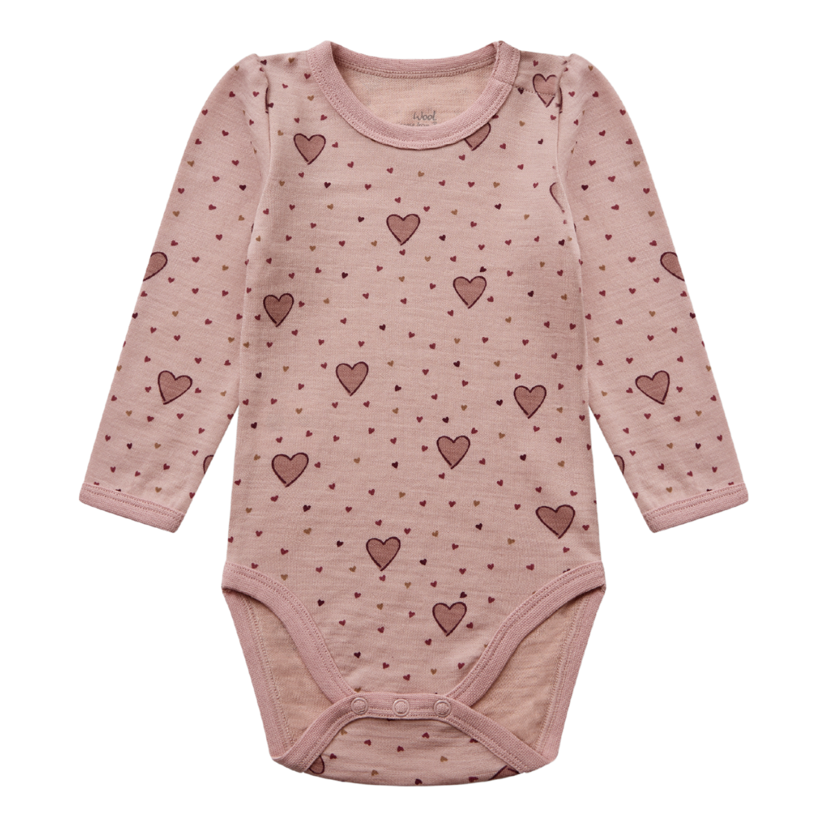 Hust & Claire - Body i Ull/Bambus Hearts Puff Dusty Rose