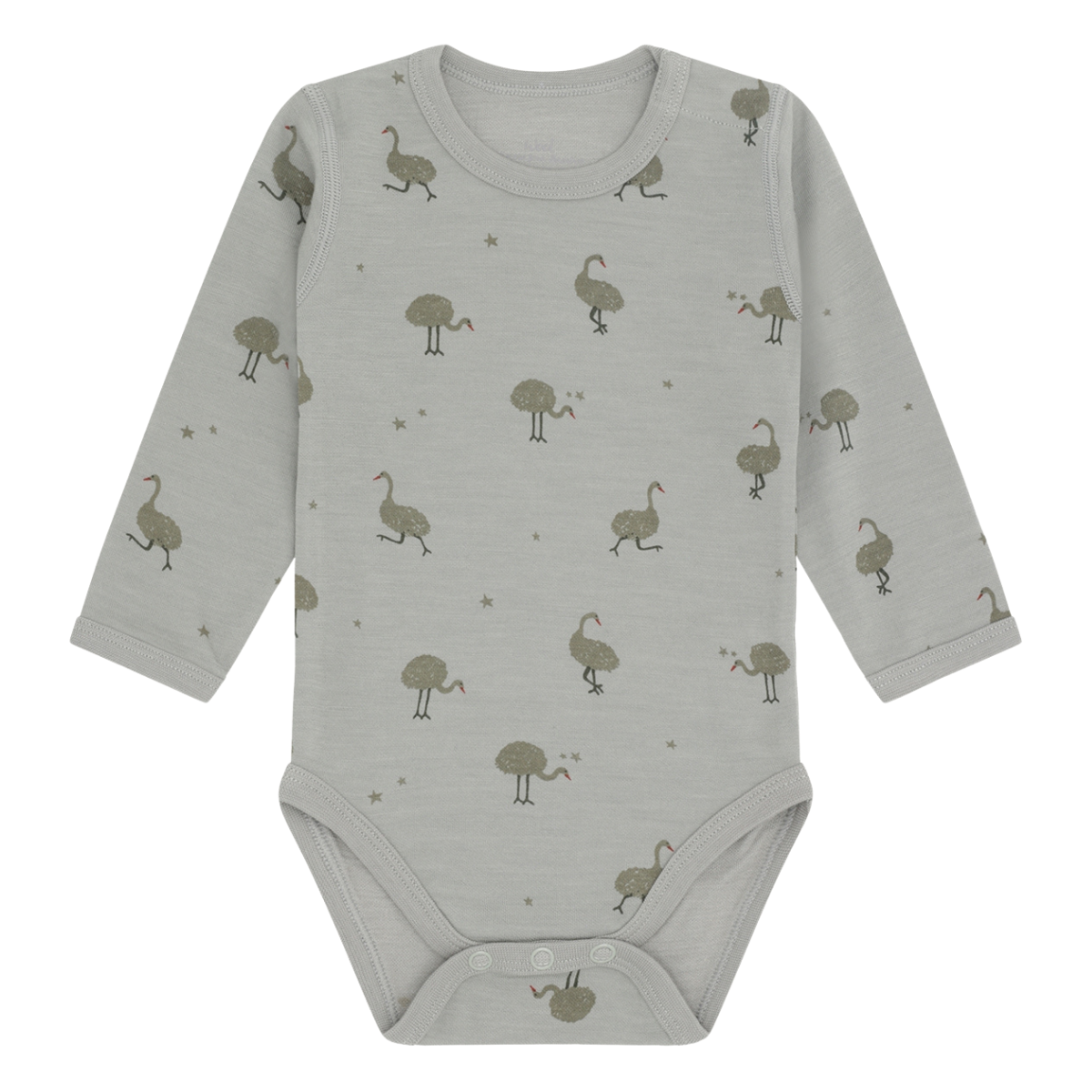 Hust and Claire - Body Ull og Bambus Baloo Ostrich Forest Fog