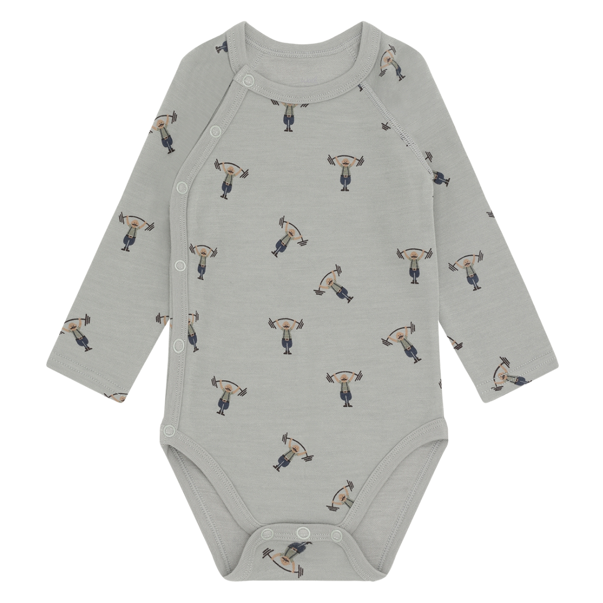 Hust and Claire - Omslagsbody Ull og Bambus Baloo Wrap Strong Man Forest Fog