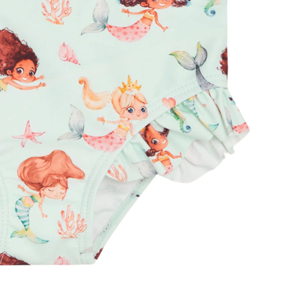 Hust and Claire - Badedrakt Madiken Mermaid Wan Blue - Guttelus