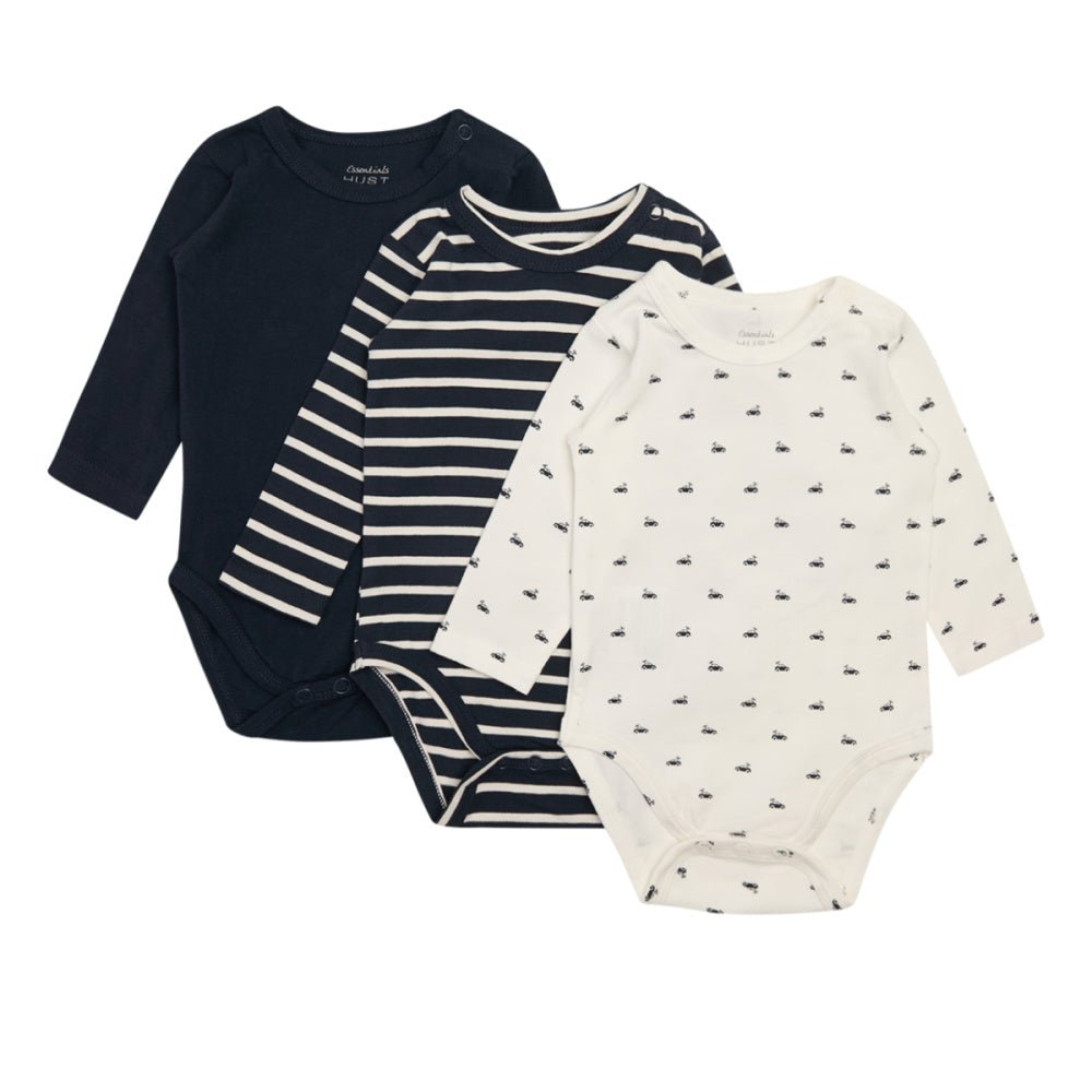 Hust and Claire - Body 3 pk Bertram Navy - Guttelus.no