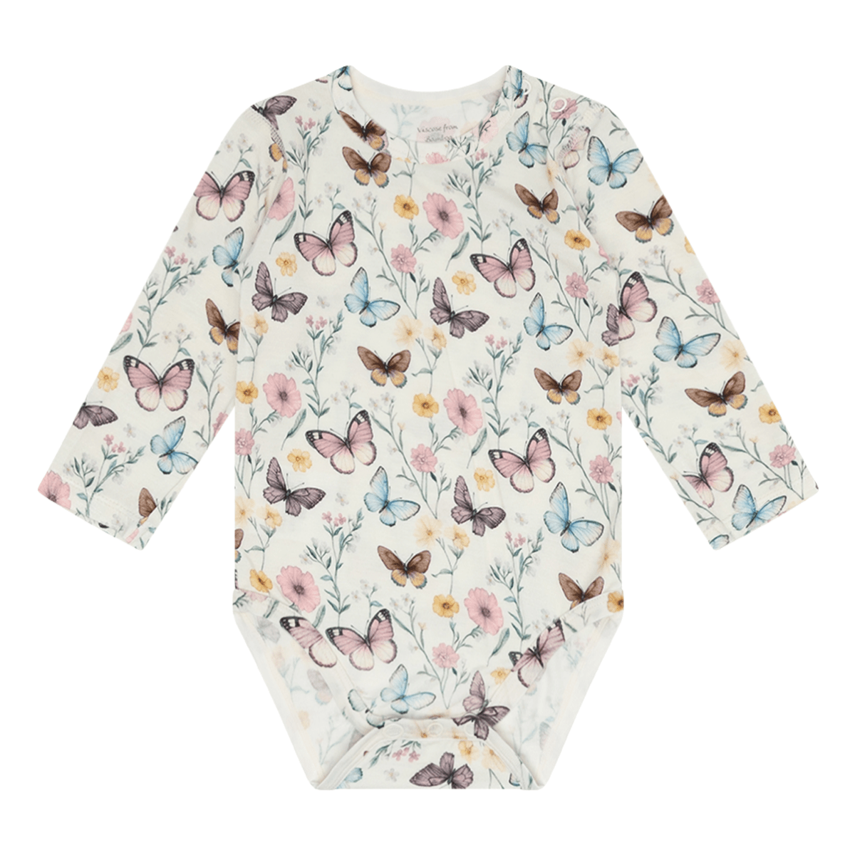 Hust and Claire - Body i Bambus Buller Butterfly Ivory - Guttelus.no
