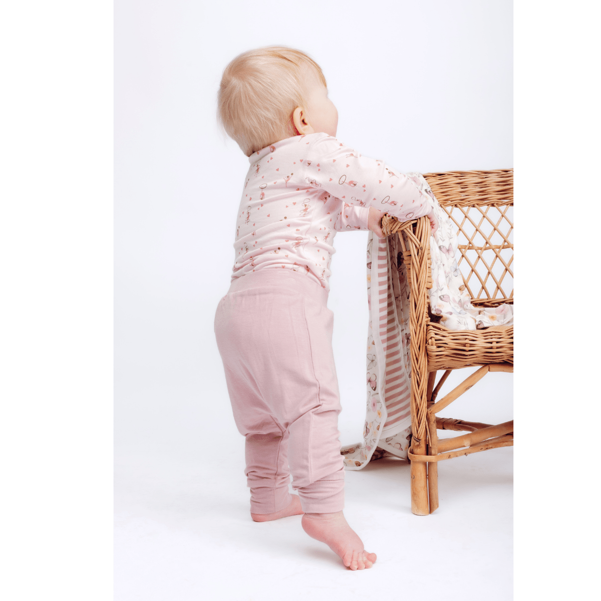 Hust and Claire - Body i Bambus Buller Gymnast Chalk Pink - Guttelus.no