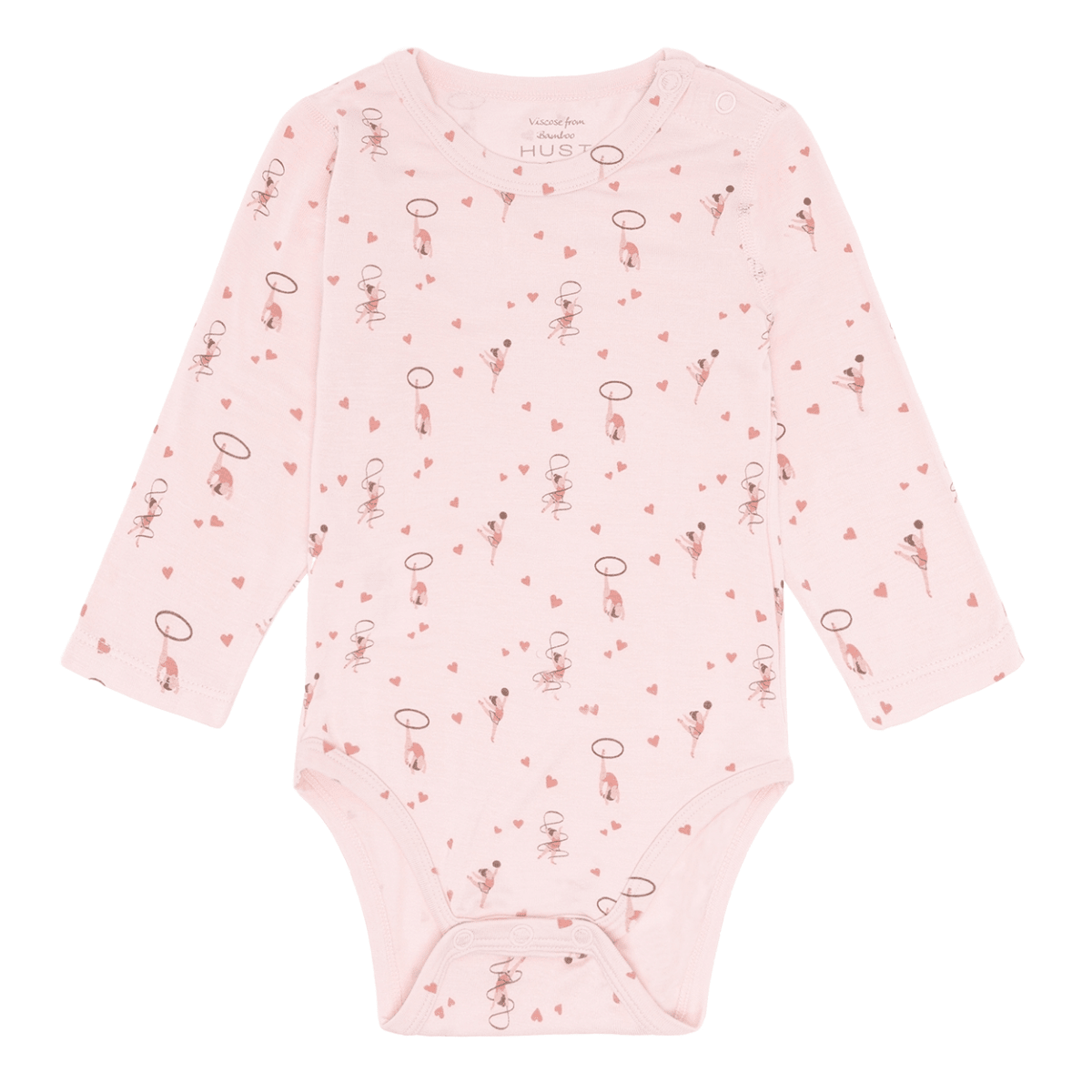 Hust and Claire - Body i Bambus Buller Gymnast Chalk Pink - Guttelus.no