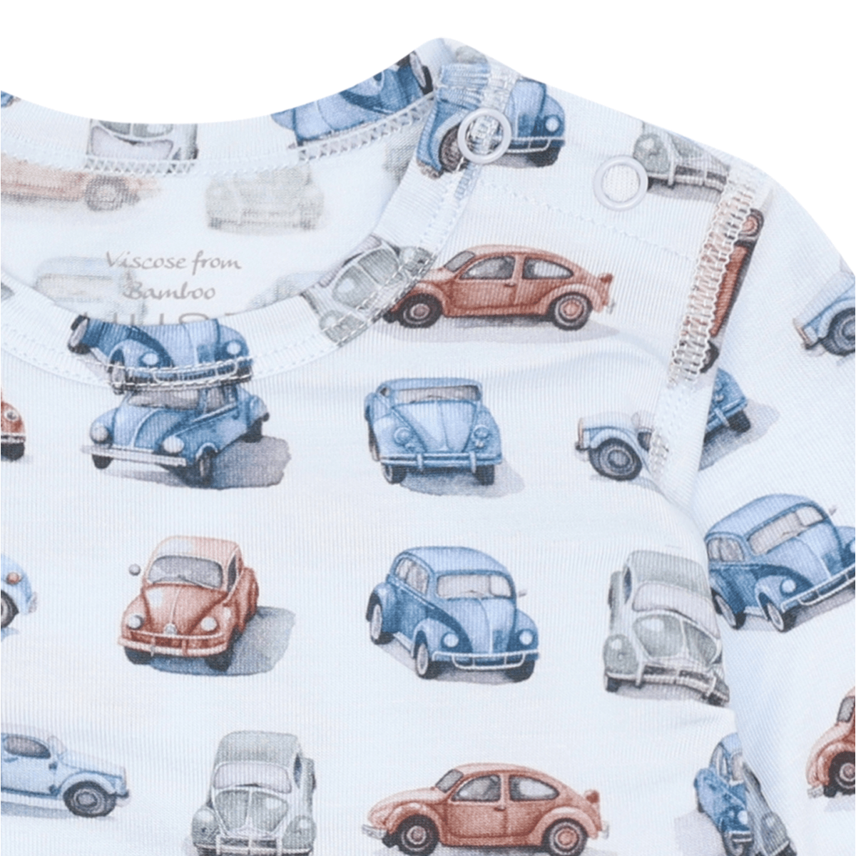Hust and Claire - Body i Bambus Buller Retro Cars Water - Guttelus.no