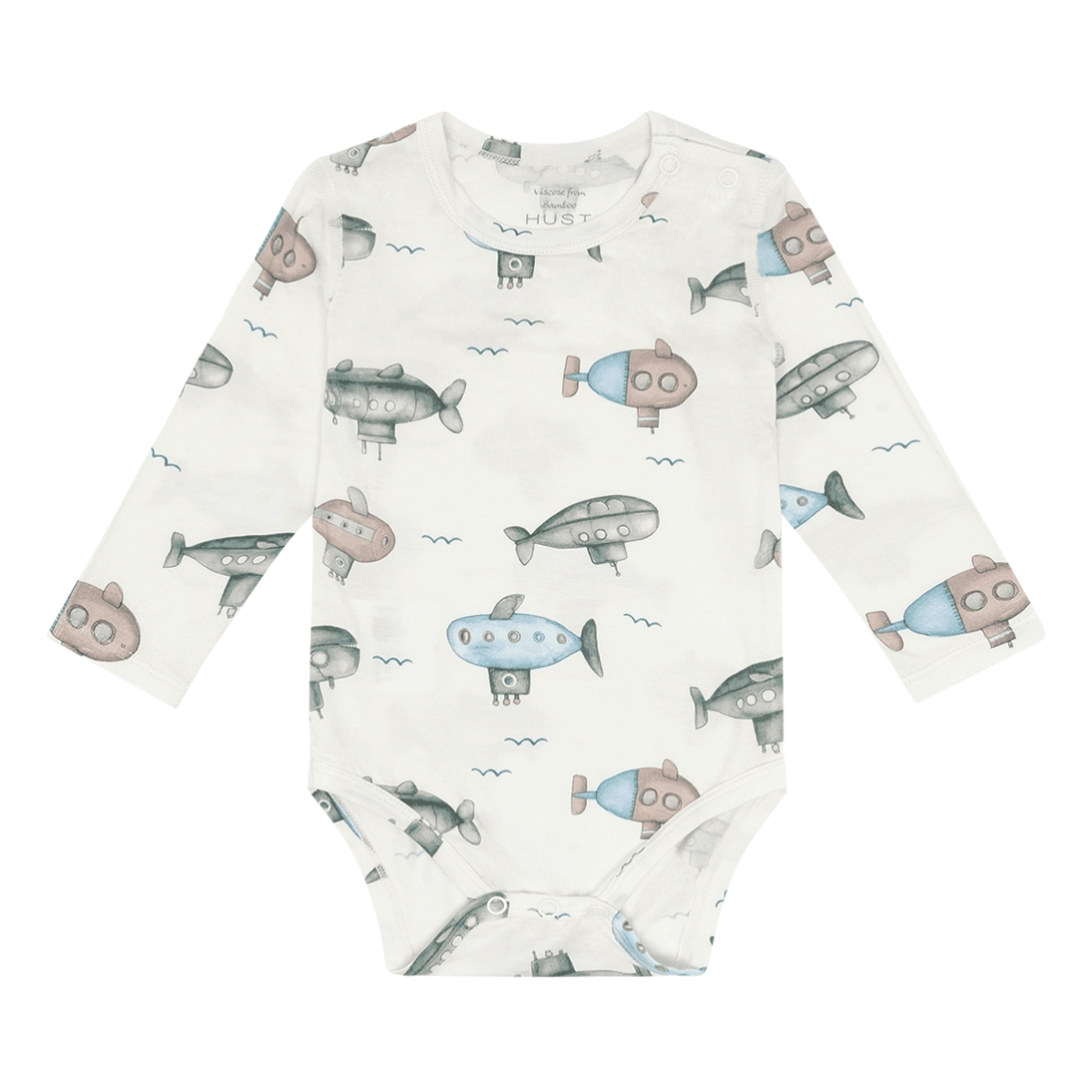 Hust and Claire - Body i Bambus Buller Submarine Ivory - Guttelus.no