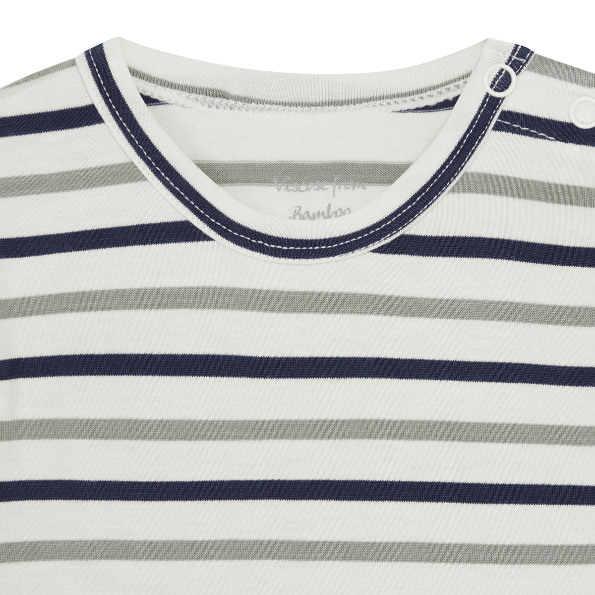 Hust and Claire - Body Kortermet Bambus Buller Stripe Seagrass - Guttelus.no