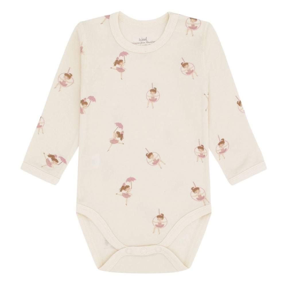 Hust And Claire - Body Ull/ Bambus Baloo Line Dancer Off White - Guttelus