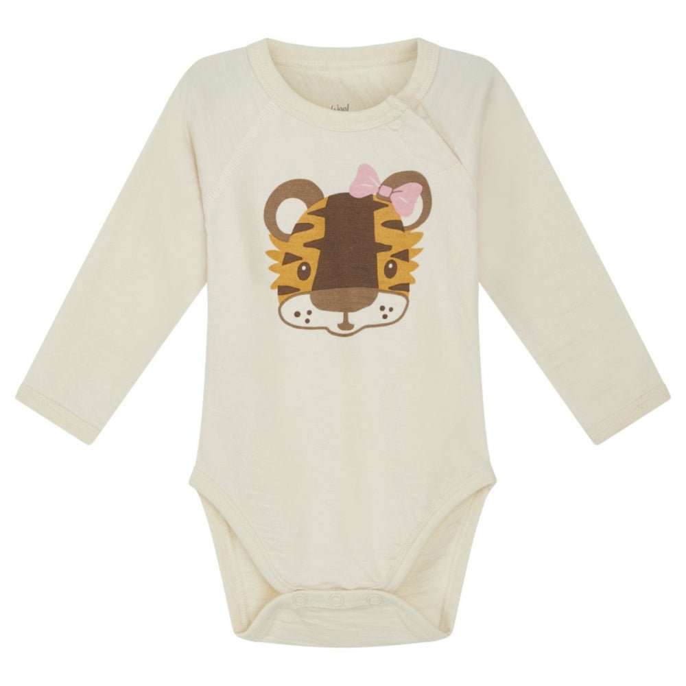 Hust and Claire - Body Ull og Bambus Baloo Tiger Ecru - Guttelus.no