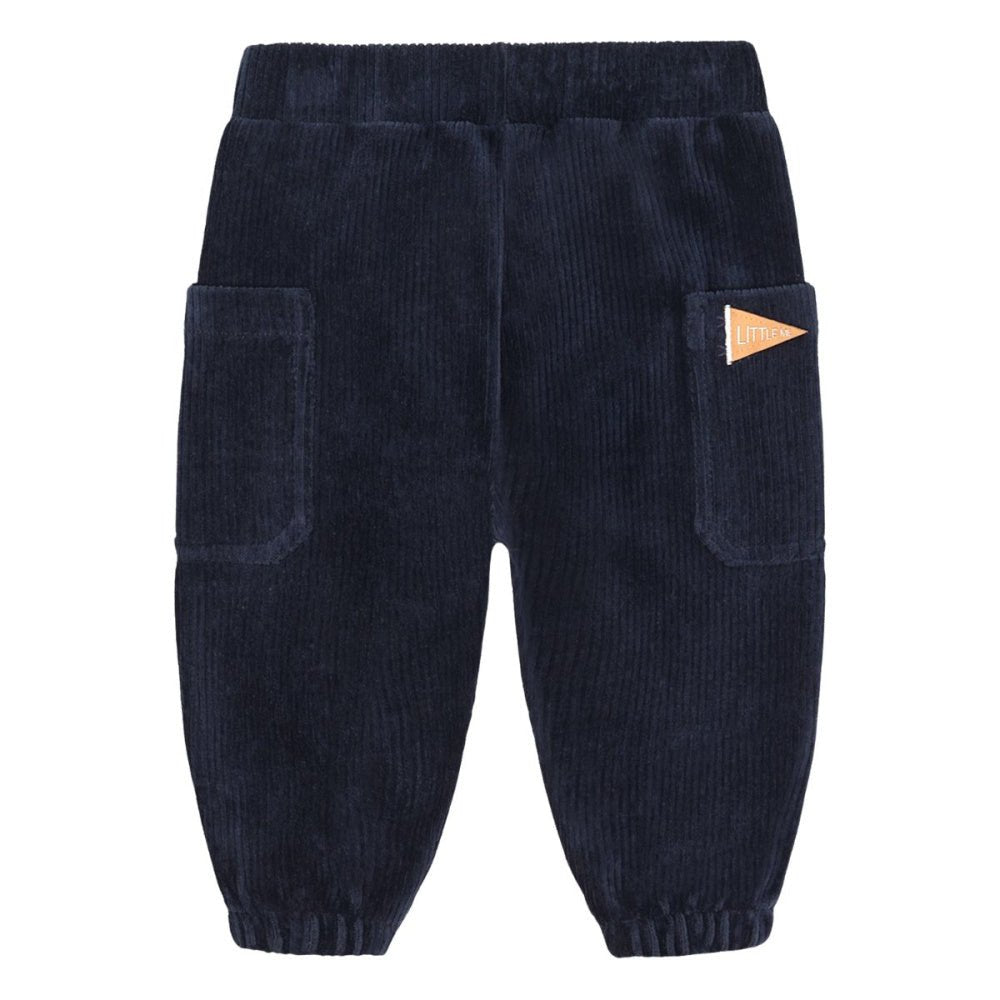 Hust and Claire - Bukse Baby Gus Ribbed Velour More Navy - Guttelus.no