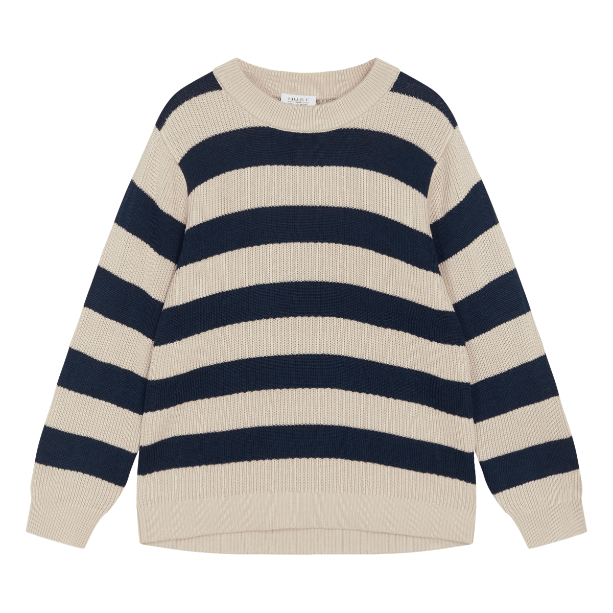 Hust and Claire - Genser Bambus Pos Jacquard Knit Blues - Guttelus.no