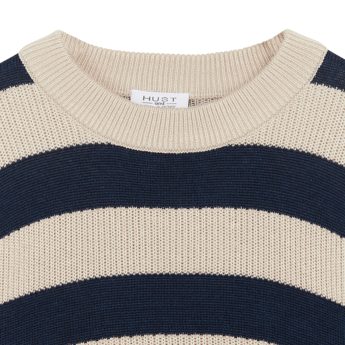 Hust and Claire - Genser Bambus Pos Jacquard Knit Blues - Guttelus.no