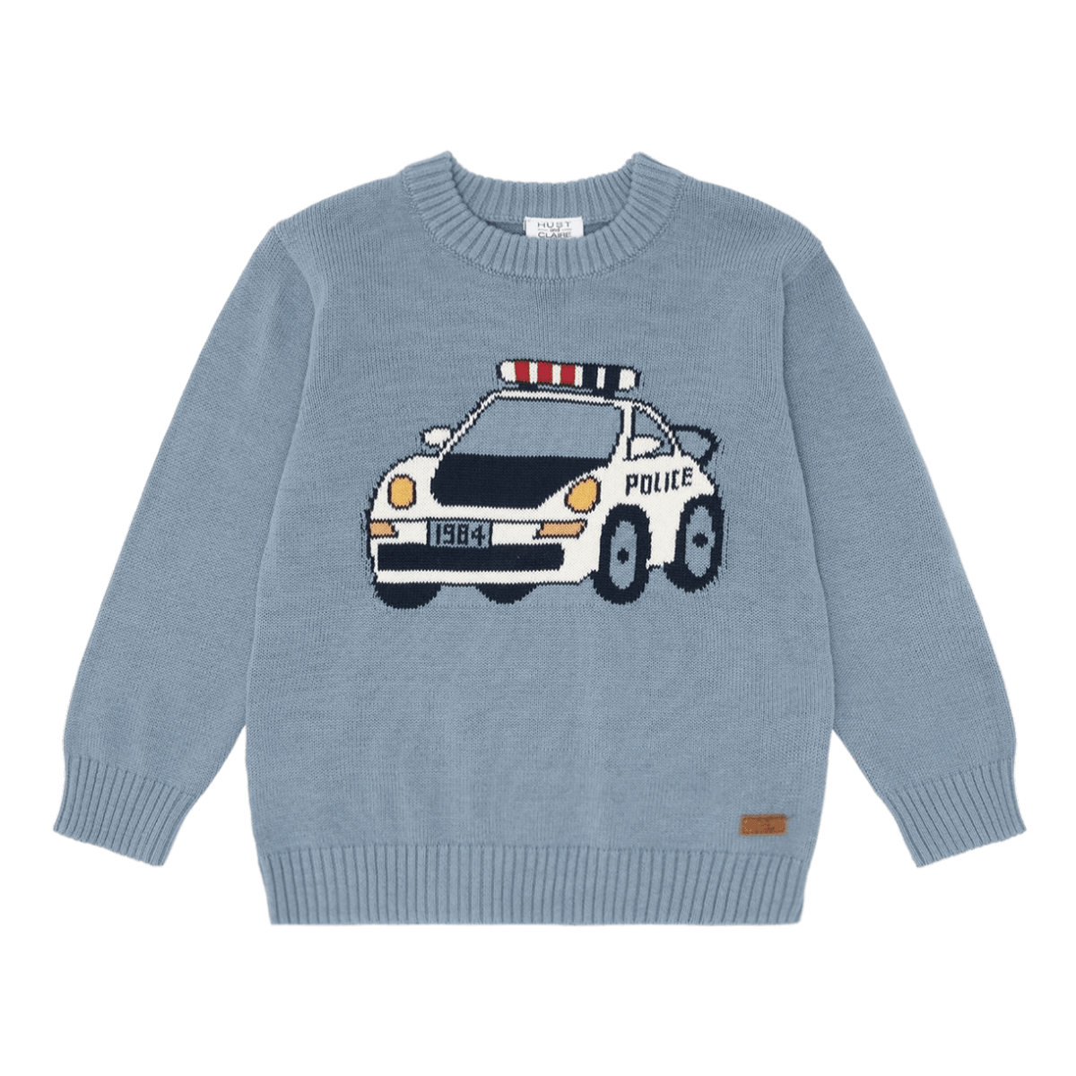 Hust and Claire - Genser Knit Pelle Policecar Light Blue - Guttelus