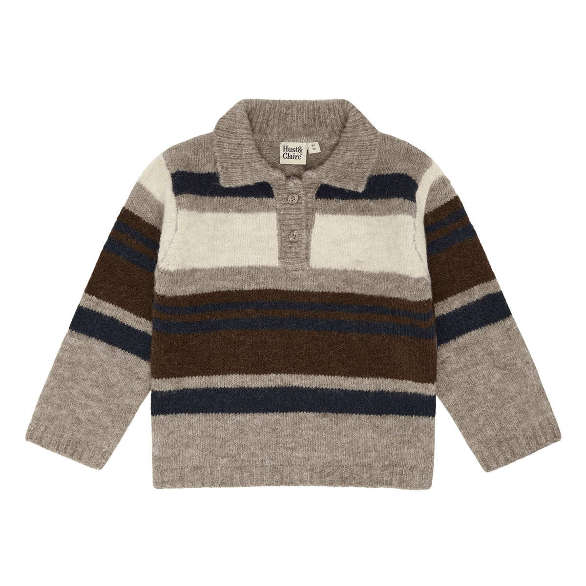 Hust and Claire - Genser Polo Pelle Kangaroo Melange - Guttelus
