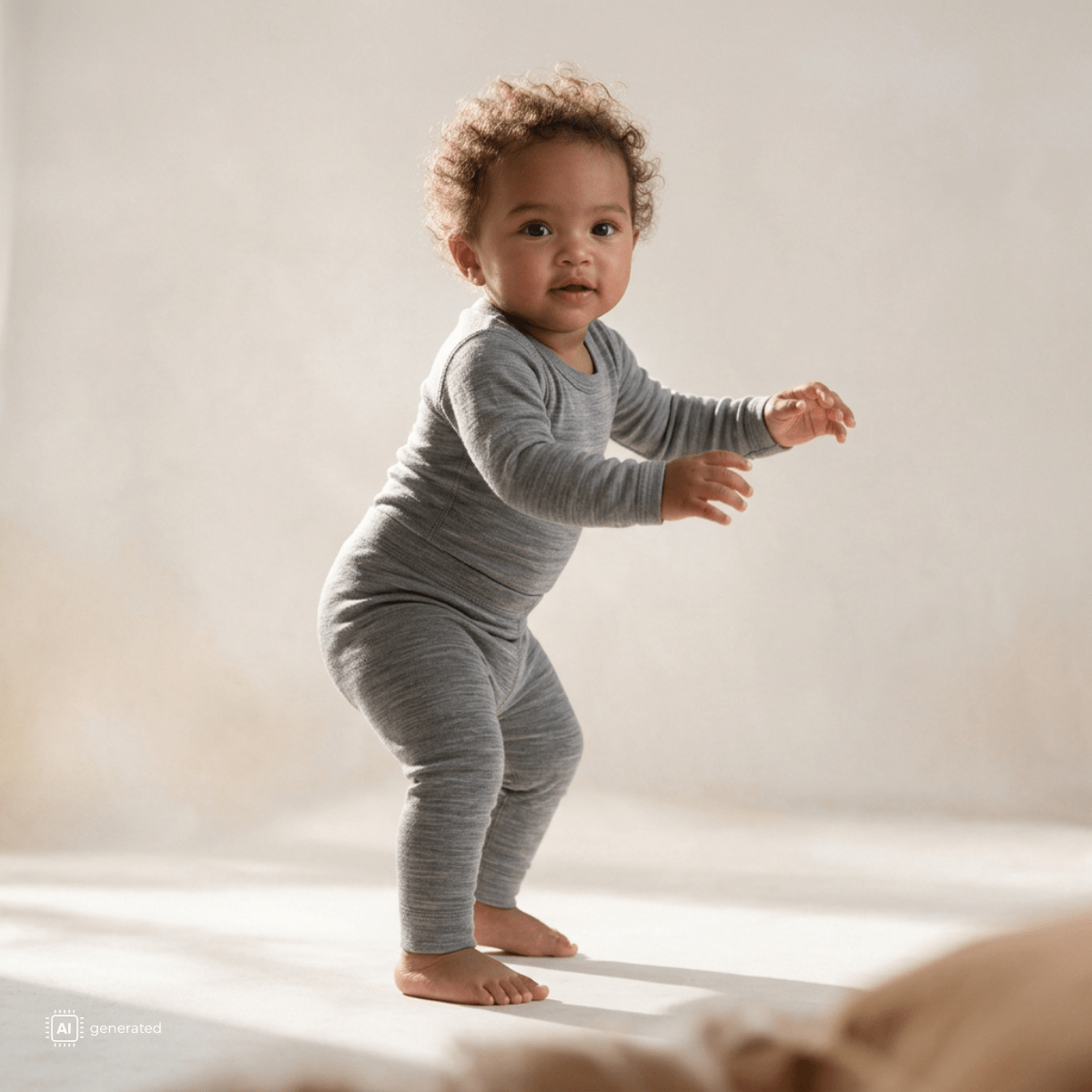 Hust and Claire - Leggings i Ull Lux Solid Wool Grey - Guttelus