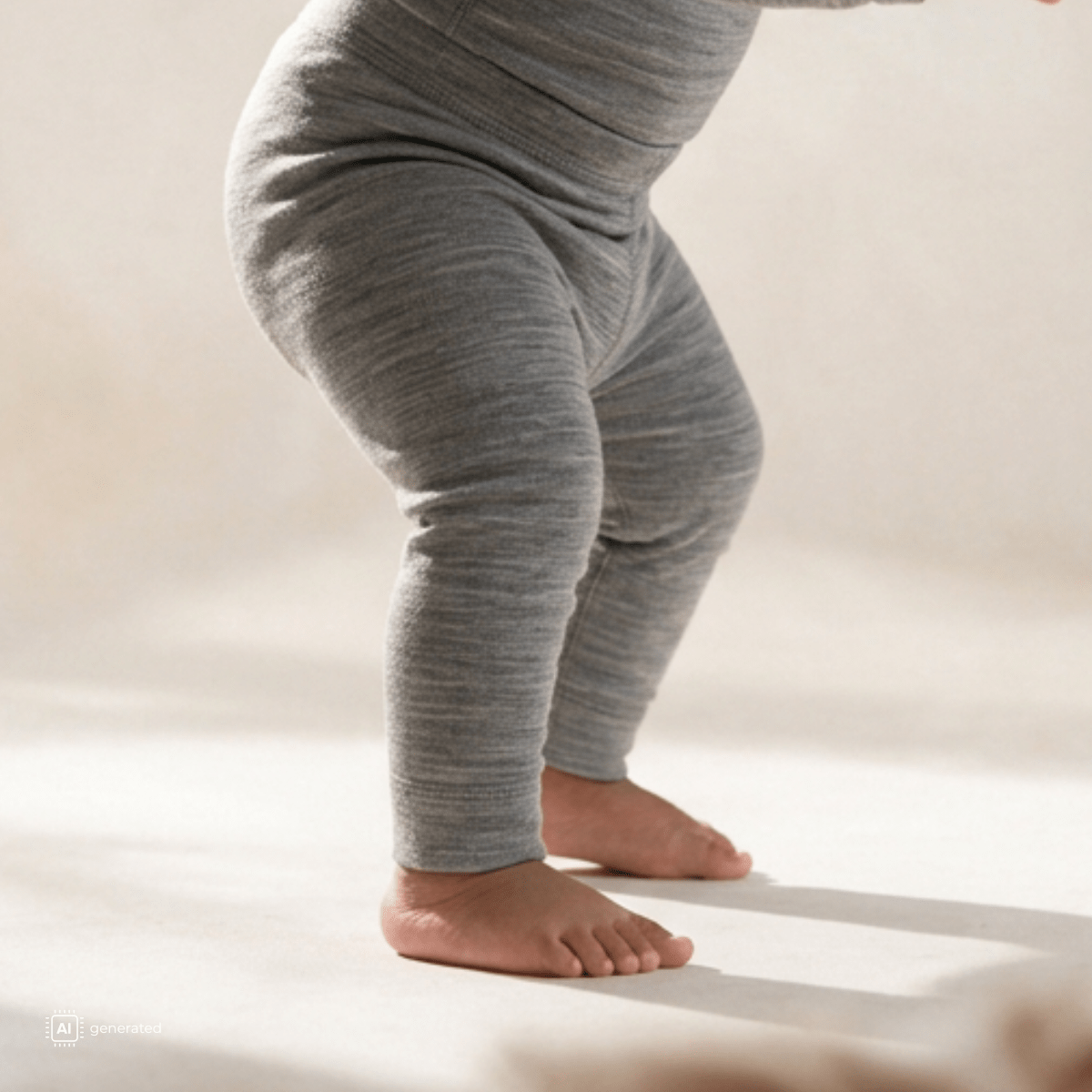 Hust and Claire - Leggings i Ull Lux Solid Wool Grey - Guttelus