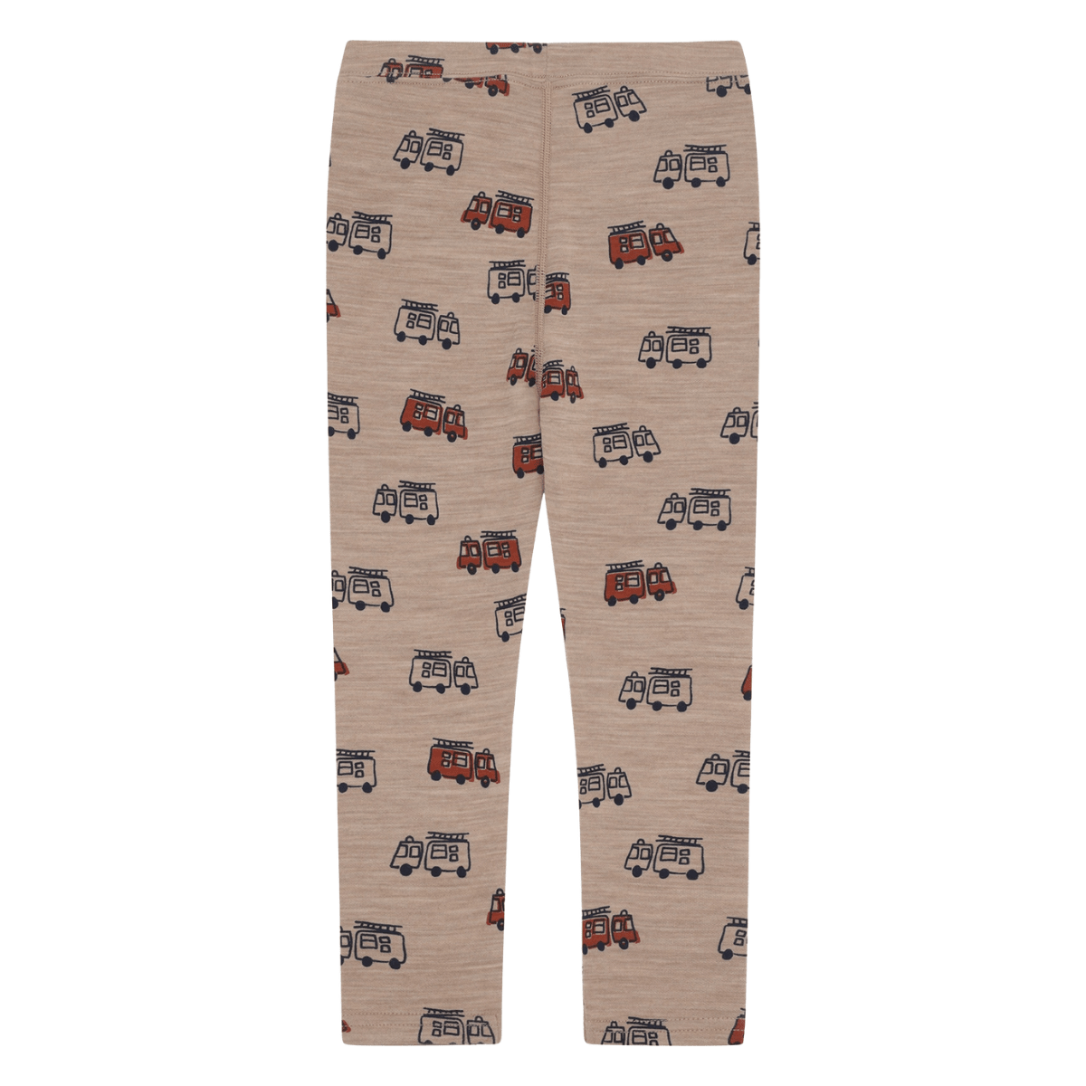 Hust and Claire - Leggings Ull og Bambus Laki Firetruck Biscuit - Guttelus