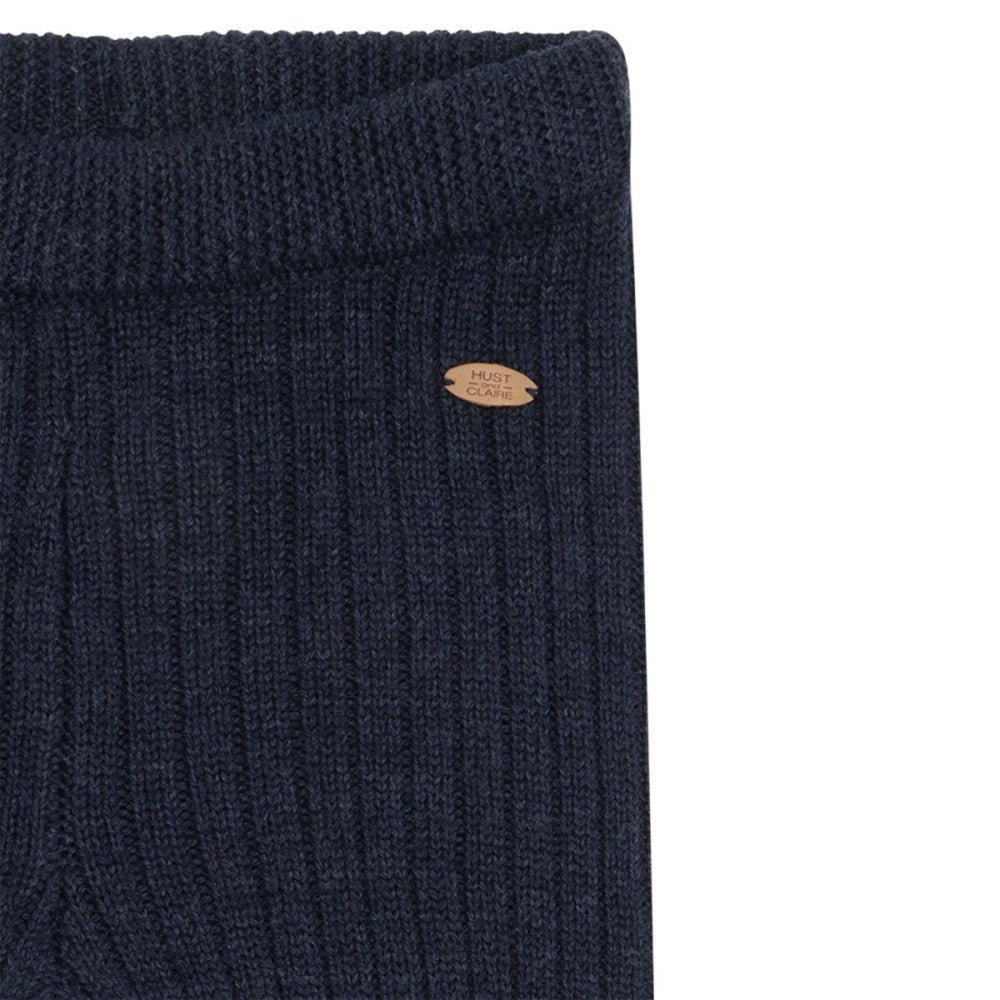 Hust and Claire - Leggings Ull Ribbestrikket Lui More Navy - Guttelus