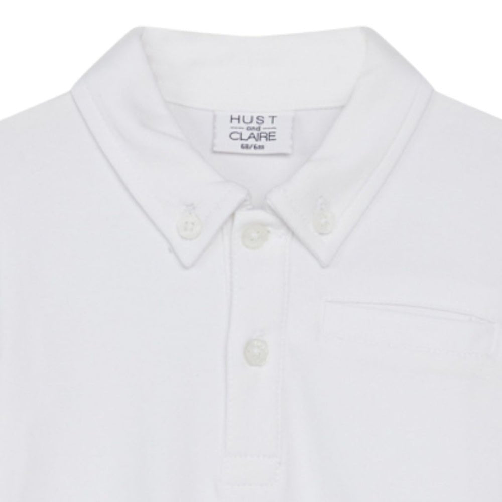 Hust and Claire - Skjortebody med Krage Basil White - Guttelus