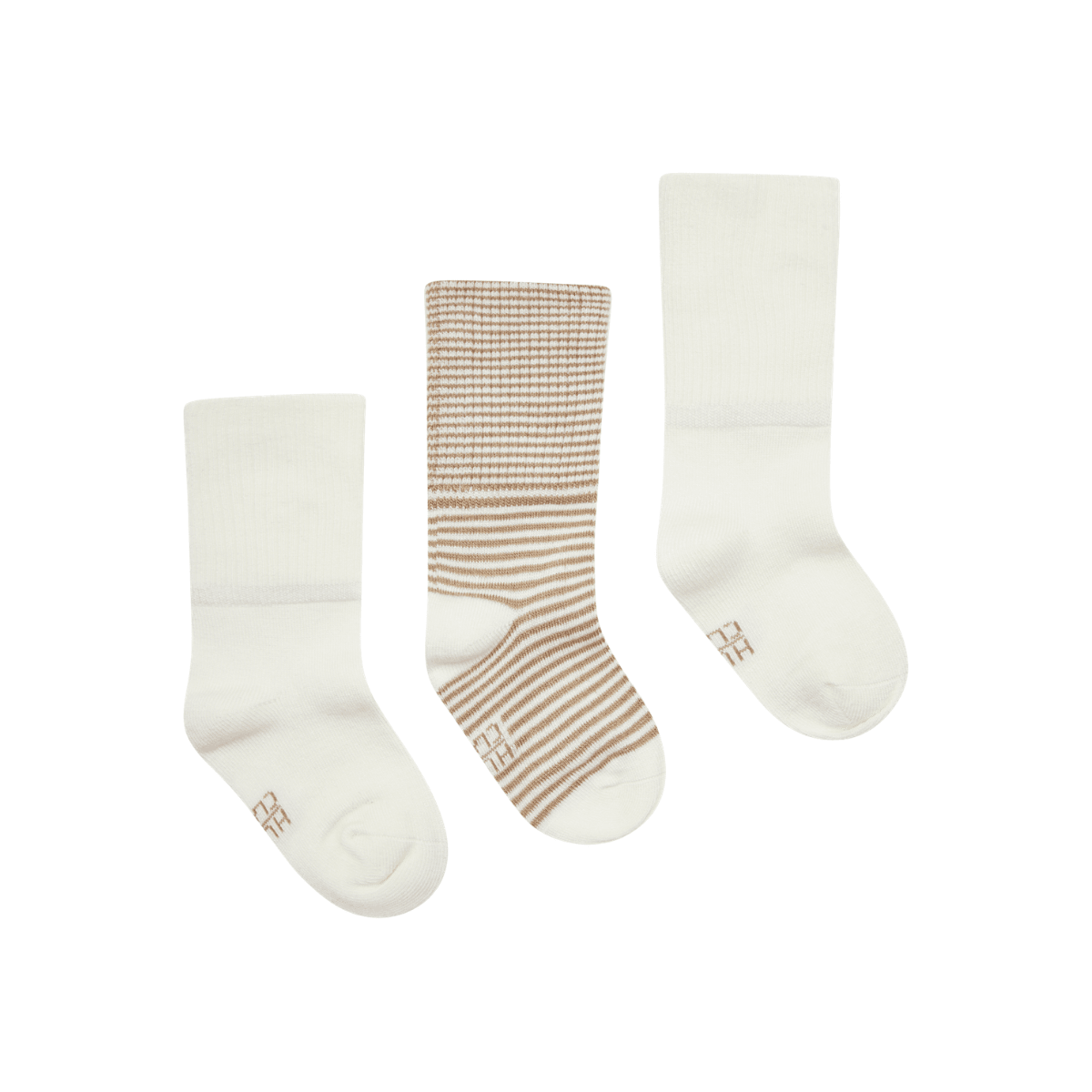 Hust and Claire - Sokker Bambus Fosu 3-pack Ivory - Guttelus.no