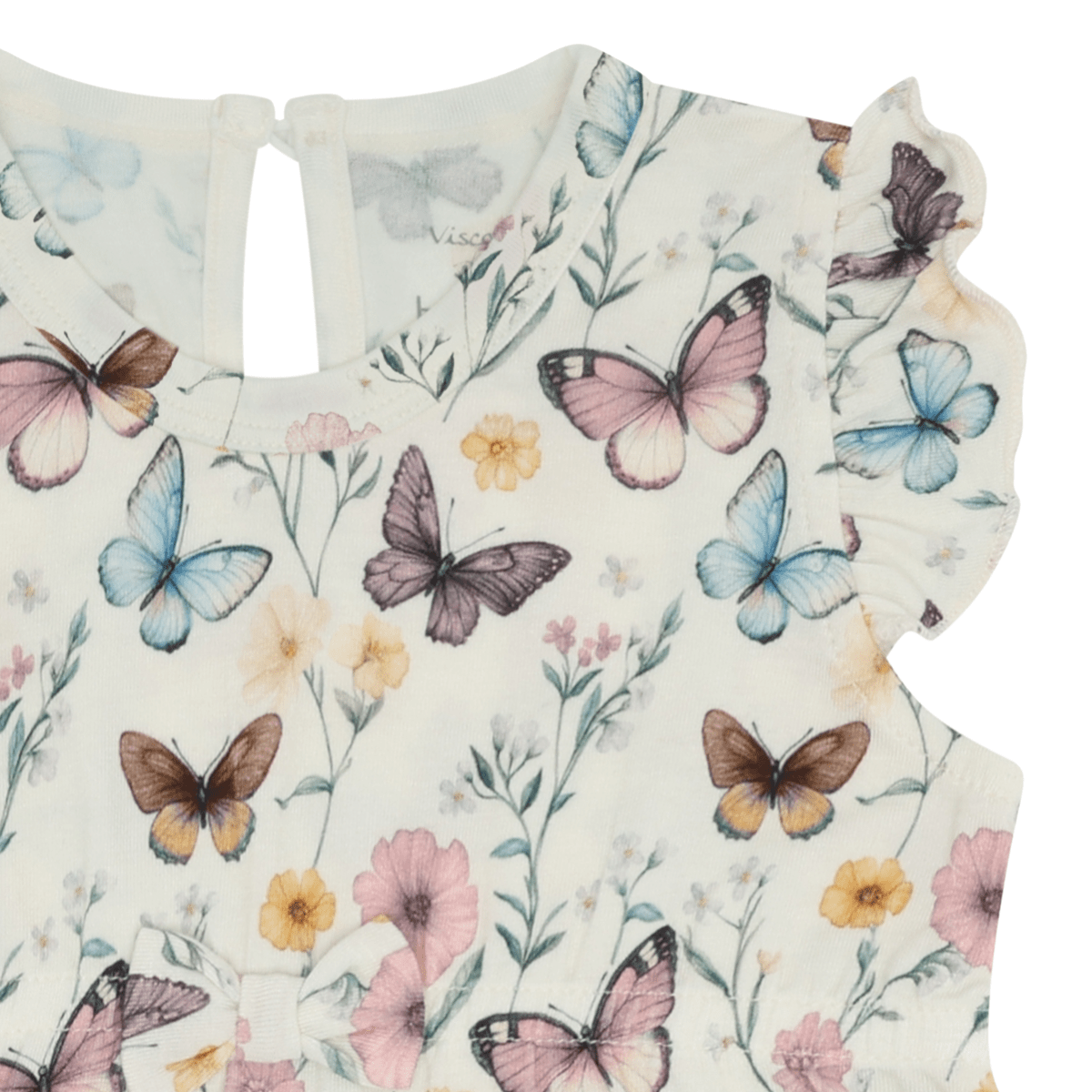 Hust And Claire - Sommerdrakt i Bambus Milu Butterfly Ivory - Guttelus.no
